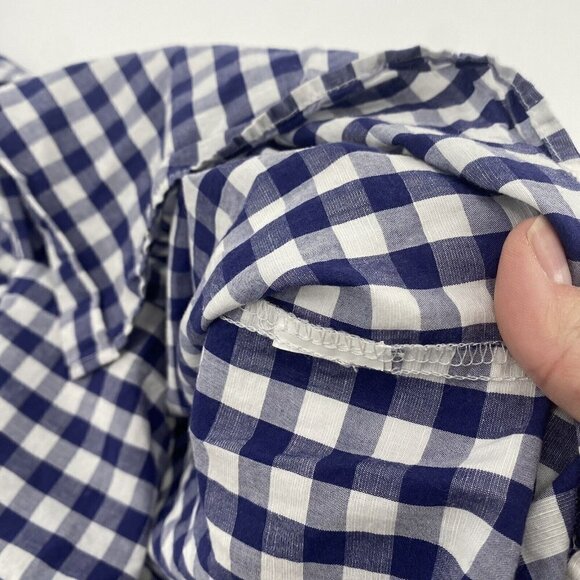 Zara Size Small Blue White Gingham Check Cut Out Midi Dress - Picture 12 of 12